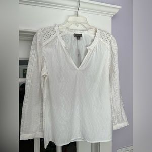 J crew Point Sur white lace puff sleeve top new with tags size small